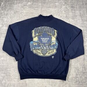 Toronto Maple Leafs Sweatshirt Mens XL Blue High Neck Vtg 90s Ravens Sportswear